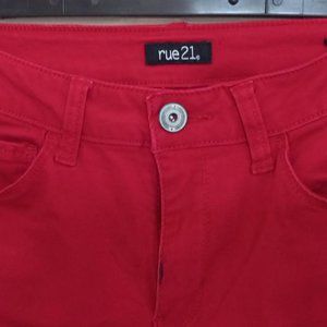 Womens Red Skinny Jeans
